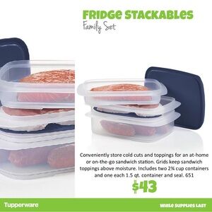 NWT Tupperware Fridge Stackable Set